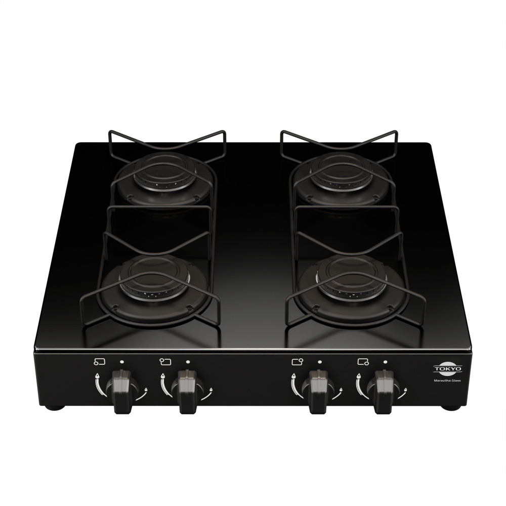 COCINA A GAS DE MESAGLASS TOKYO MARAVILHA 4H NEGRO