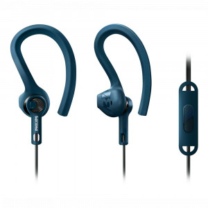 AURICULAR PHILIPS IN EAR SPORT SHQ1405BL/00 MIC, RES. AGUA, CABLE KEVLAR